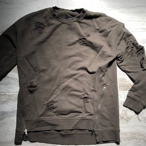 Joes olive ripped sweater